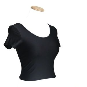 NWT BlackMilk Black Crop Top